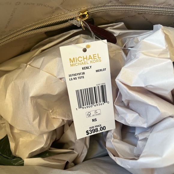 Michael Kors Kenly Signature Tote Brown/Merlot - Picture 7 of 9
